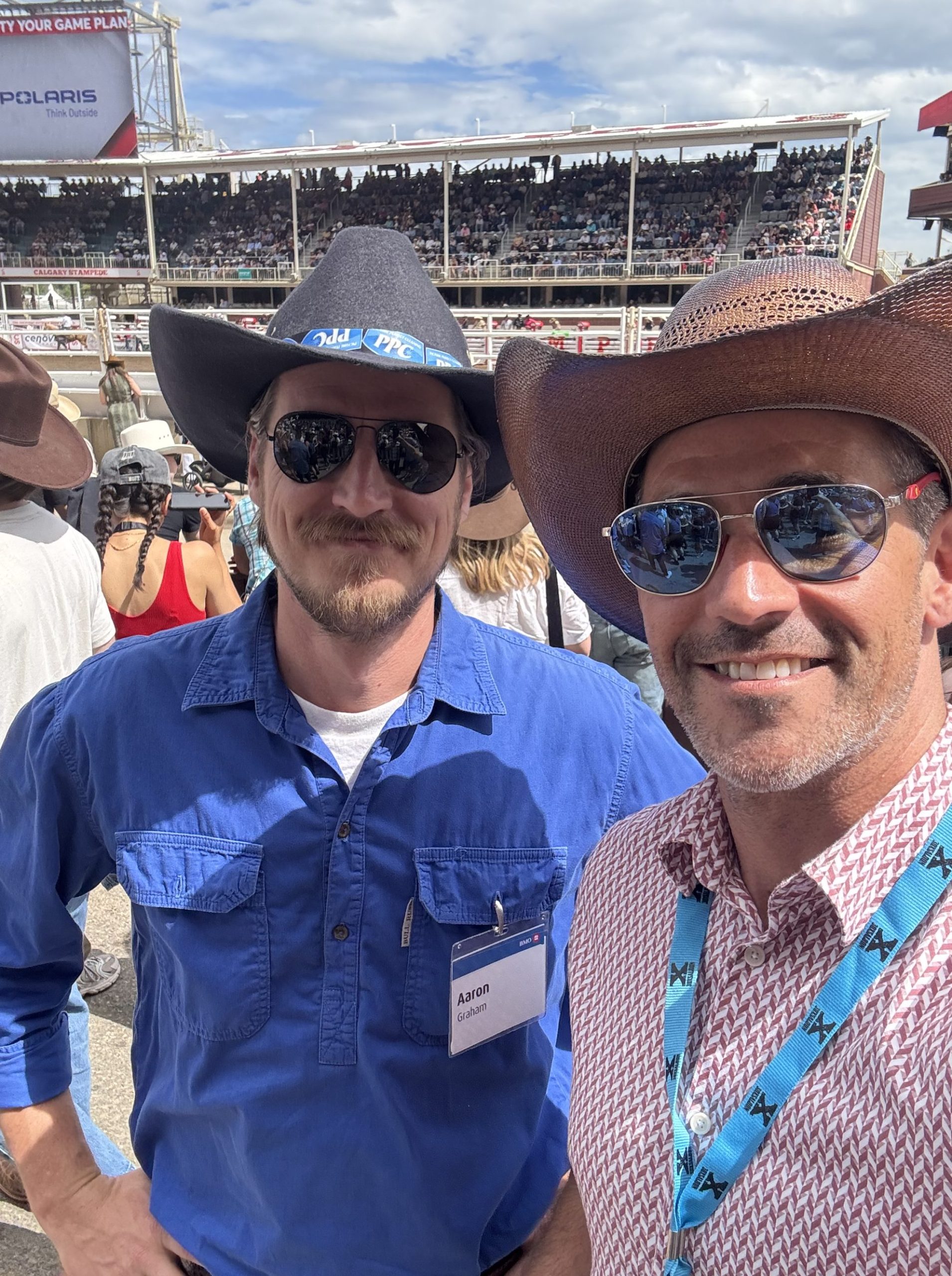 PPC at the Calgary Stampede Rodeo – BMO 30X Party 2025 Picture Perfect Cleaning team attending the BMO 30X Party and Calgary Stampede Rodeo during Stampede 2025.